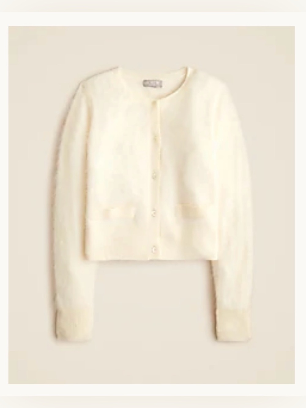 JCrew Brushed Cashmere Cropped Cardigan - Picture 3 of 10